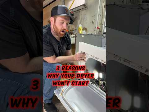👕 Dryer Won't Start? TOP 3 Common Causes! #brokendryer #dryerrepair