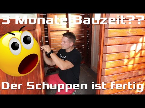 DIY Garden Shed FINALE Roof Bitumen Shingles Rhombus Battens Doors Part 3 of 3