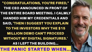 CEO Fired Me &amp; Made Fun Of Me In Front Of The Entire Board, I Made Him Regret It Within The Hour...