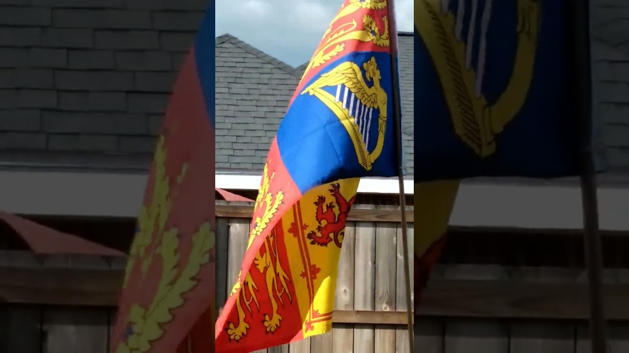 My Royal standard flag waving.