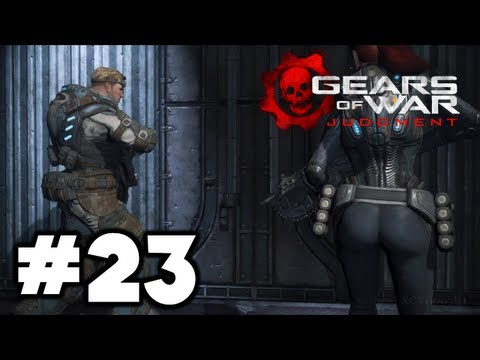 Gears of War: Judgment - Hardcore Walkthrough Part 23 - Chapter 4 ¦ Section 2: Container Terminal
