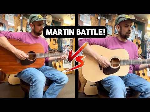 Testing Martin Guitars at Ciderville Music (Martin D15 and Martin D16 Acoustic Guitars)