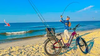 Take Your SURF Fishing to the Next Level - Insane Catches With New Technique!(Hovsco HovAlpha Ebike)