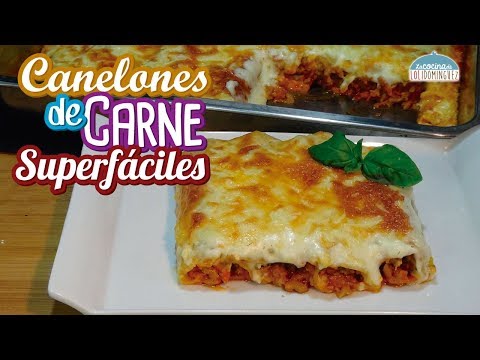 Meat cannelloni with béchamel sauce. Super easy. Loli Domínguez