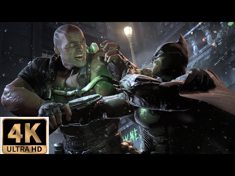 Batman Arkham Origins - Batman Vs Venom Bane Boss Fight 4K ULTRA HD - Cinematic