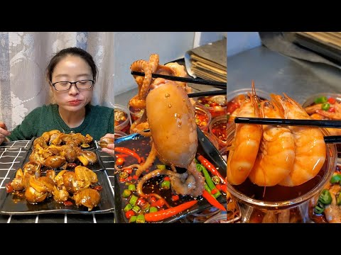 EATING LIVE OCTOPUS, KING CRAB MUKBANG, MUKBANG KING CRAB AND LOBSTER, OYSTER MUKBANG