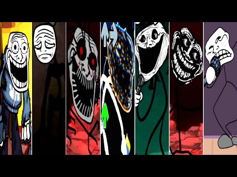 10+ Trollface FNF MODS VS Trollge Case 023 + Troll COMPILATION