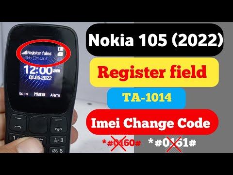 Nokia 105 (TA-1410) imei change code || Nokia 105 registration failed
