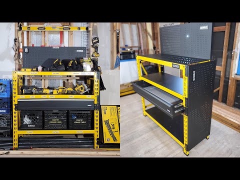 Unpacking Assembling Reviewing Steel Storage Rack From DeWalt