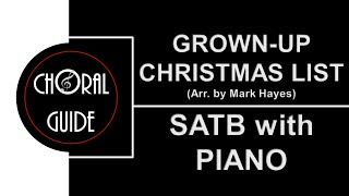 Grown Up Christmas List - SATB with Piano Accompaniment