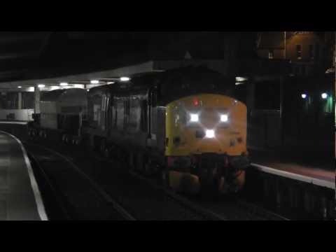37688 with 20312 DIT 6K73 Sellafield - Crewe mega flask(s) 7th January 2013