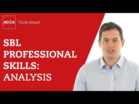 Strategic Business Leader professional skills: analysis