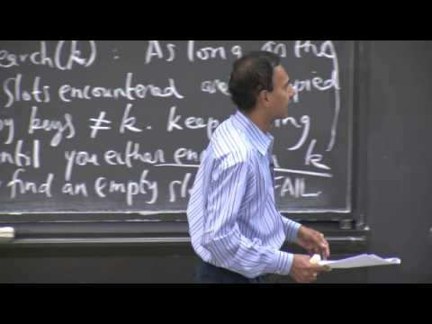 MIT 6.006 Lecture 10: Open Addressing, Linear/Double Probing & Tombstone Deletions