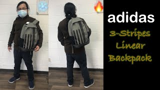 adidas 3-stripes linear backpack | unpacking/unboxing & close-up looks