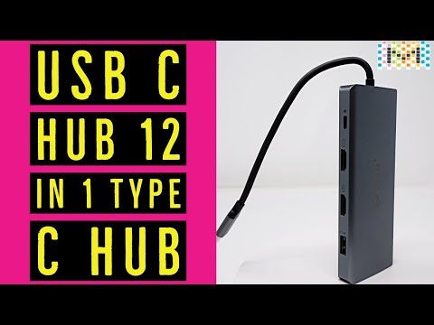 USB C HUB 12 in 1 Type C Hub Dongle Adapter