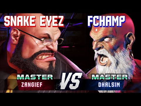 SF6 ▰ SNAKE EYEZ (Zangief) vs FCHAMP (Dhalsim) ▰ High Level Gameplay