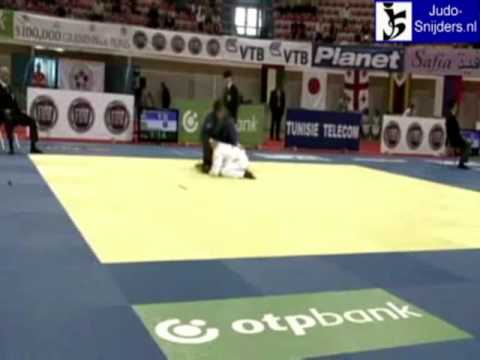 Judo 2009 Tunis: van Tichelt (BEL) - Paulin (MRI) [-73kg].