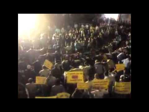 مظاهرة مسائية في حي الخالدية في مدينة حمص لتهنئة الشعب الليبي بمقتل القذافي