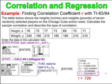 Elementary Statistics - Chapter 10 Correlation and Regression