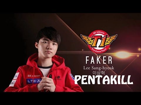 SKT T1 Faker Rek'Sai Penta Kill  (Patch 5.14)