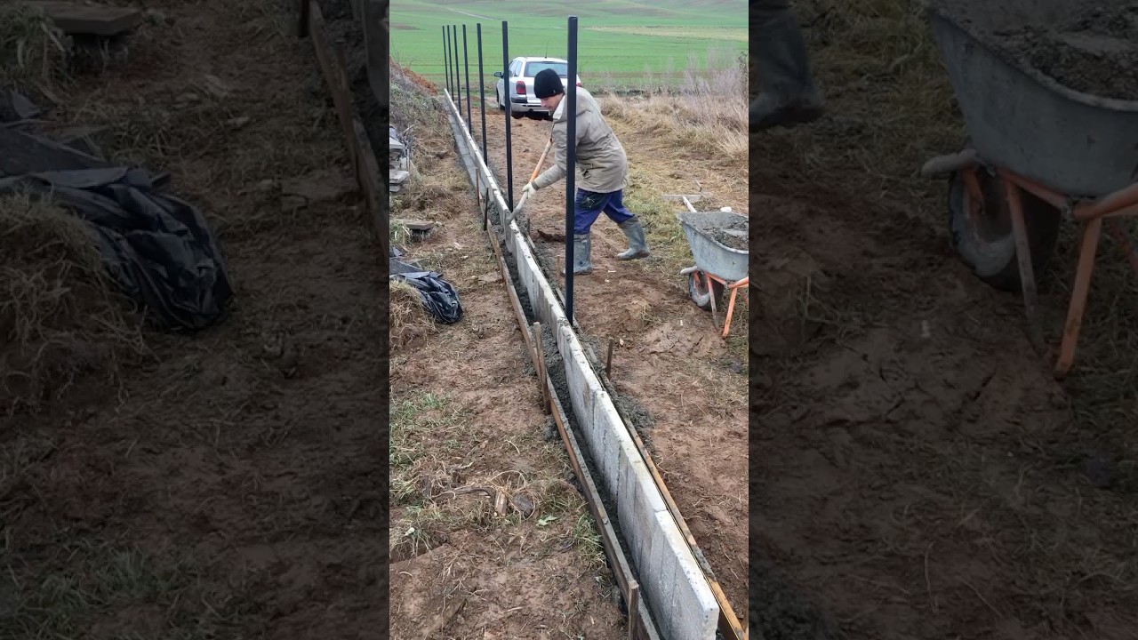 Installation of water barrier🌊🌊 #construction #pavers #satisfying #paverblocks #pavement #work