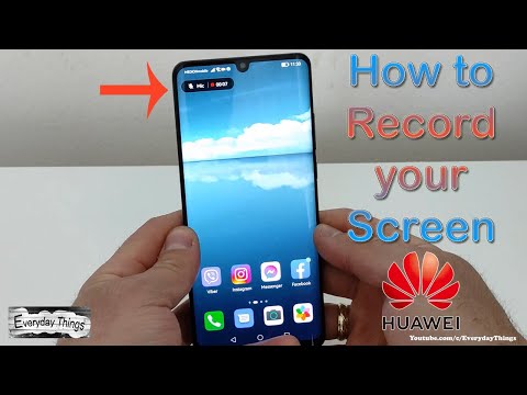How to record your Screen on Huawei P30, Pro with a Built in Screen Recorder