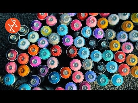 Spray Painting an Abstract Graffiti Mural on a Roof with Philippe Mastrocola