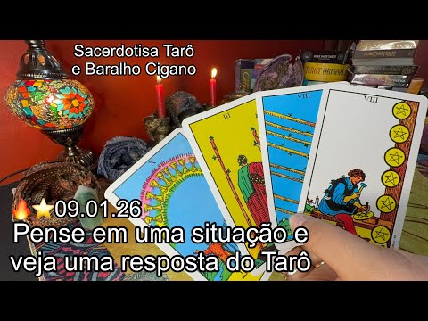 PENSE EM UMA SITUAÇÃO E VEJA UMA RESPOSTA DO TARÔ ⭐️🔥09.01.26