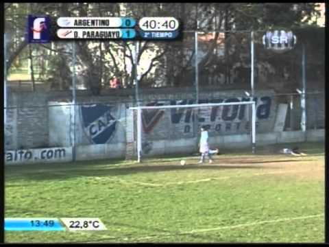 Gol del partido. Argentino 0 - Deportivo Paraguayo 1, Fecha 25, Primera D 2015