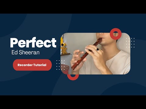 Perfect - Ed Sheeran (Flute Recorder Cover Letter Notes / Chords Tutorial) with lyrics