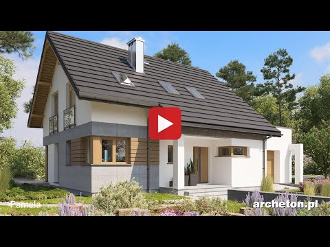 Projekt domu Pamela - archeton.pl - z użytkowym poddaszem 166,3 m2