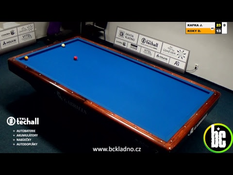 Czech 3-cushion league D2 - 6th round - Jan KAFKA  vs  Dušan KOKY