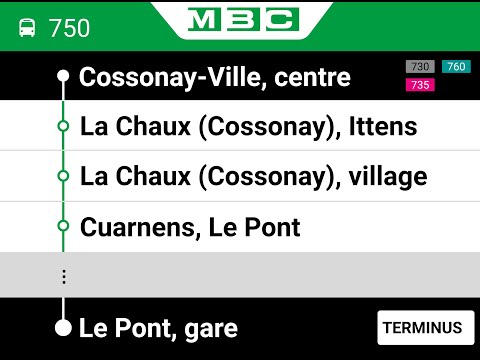 annonces MBC » 750 Cossonay-Penthalaz, gare — Le Pont, gare | SLBahnen
