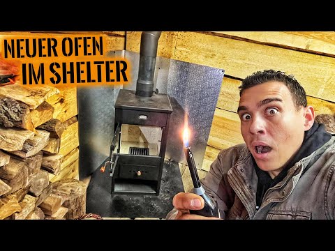 Es QUALMT im XXL Shelter - Funktioniert der neue OFEN? | Survival Mattin