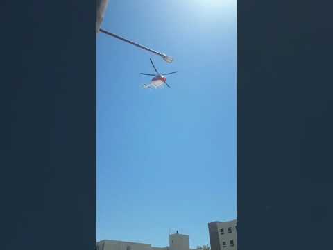 El helicóptero sanitario trasladó de urgencia a un paciente desde Valle Fértil