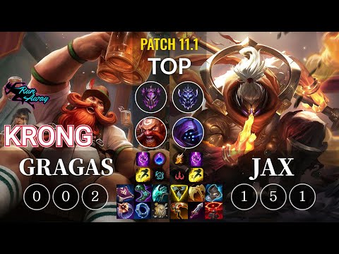 RNW KronG Gragas vs Jax Top - KR Patch 11.1