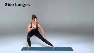 Video de entrenamiento de zancadas laterales para fortalecer piernas