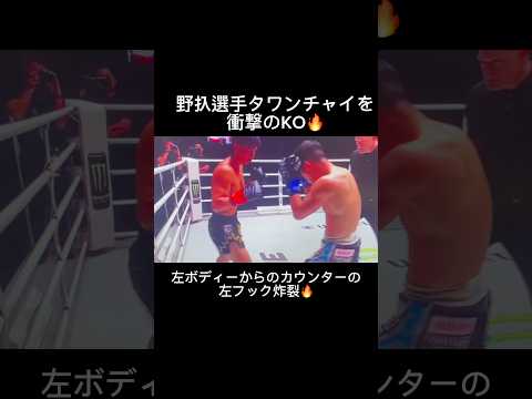 ONEのチャンピオン野扖正明🔥#one #ko #キックボクシング #格闘技 #champion #野扖正明 #タワンチャイ