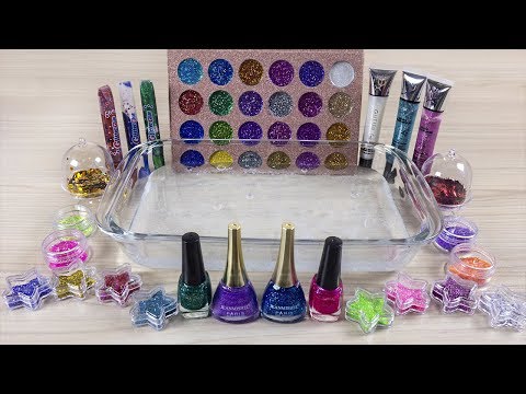 Season "Theme" Series #13 "GLITTER" / Mixing eyeshadow and glitter into Clear Slime