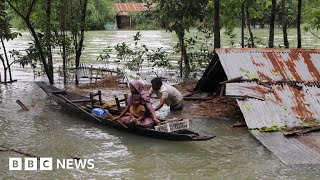 Monsoons in India and Bangladesh leave millions stranded - BBC News