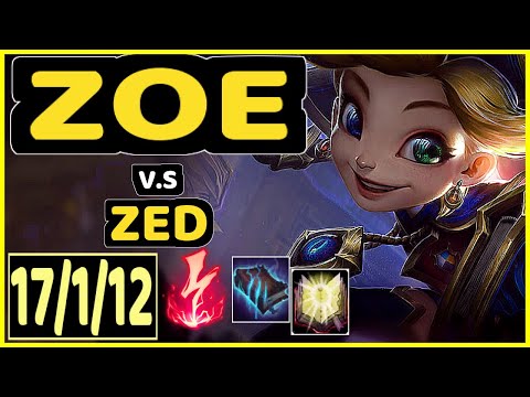 PEKIN WOOF (ZOE) vs ZED - 17/1/12 KDA MID GAMEPLAY - NA Ranked GRANDMASTER