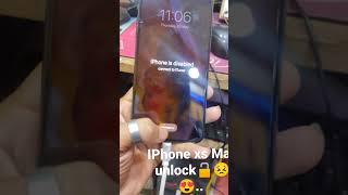 iPhone xs max unlock🔓😍 iPhone is disabled and activation lock unlock the bypass video..... 🙏🙏