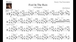 [PDT] Led Zeppelin - Fool In The Rain Drum Transcription Free Sheet (Updated Sheet In Description)