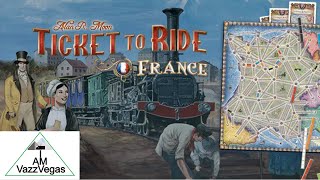 Ticket To Ride PS4 XBOX Console Gameplay on the France Map vs AI Quick Game