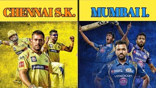 CSK vs MI | Comparison (Debut, Followers, Wins, Total Matches)