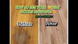 How To: DIY and  Remove Hardwood Floor Stains FOR $.88 Cents |CPR4THEBODY|
