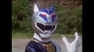 Power Rangers Wild Force - The Lone Wolf - Merrick becomes the Lunar Wolf Ranger