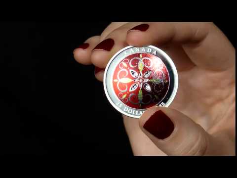 Fine Silver Ultra-High Relief Coloured Coin – Christmas Ornament