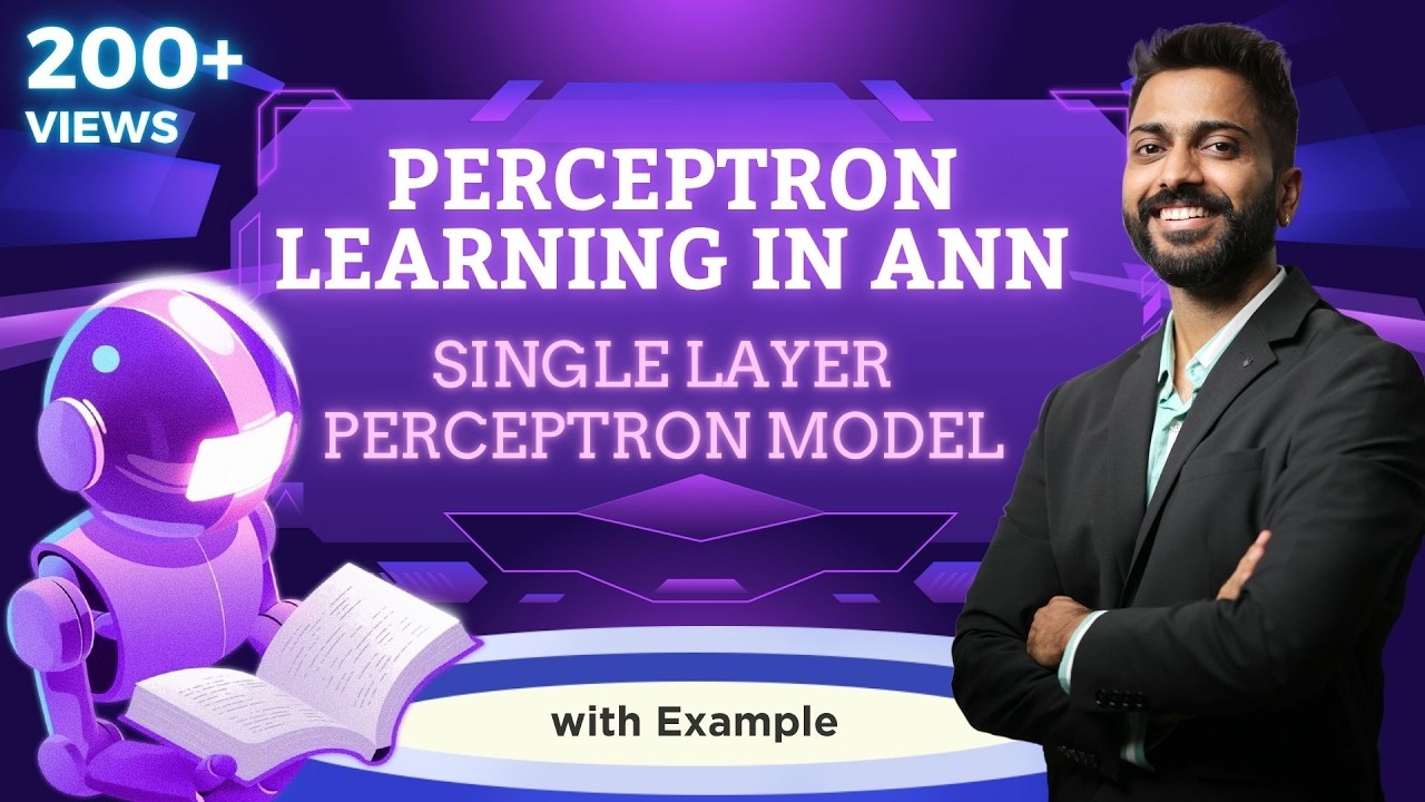 Lec-48: Understanding Single Layer Perceptron (SLP) with Example | Machine Learning
