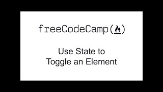 Use State to Toggle an Element